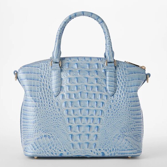 ✅ Brahmin DUXBURY Heavenly Blue Melbourne Leather Satchel ✨NWT, COA, DUST BAG - Picture 5 of 17